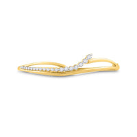 Load image into Gallery viewer, 14kt Yellow Gold Womens Round Diamond Graduated Journey Bangle Bracelet 1 Cttw
