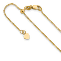 Load image into Gallery viewer, 14K Adjustable 1.2 mm D/C Double Curb Chain
