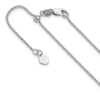 Load image into Gallery viewer, 14K White Gold Adjustable 1.2 mm D/C Double Curb Chain
