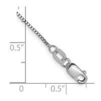 Load image into Gallery viewer, 14K White Gold .7mm Box with Lobster Clasp Chain Anklet
