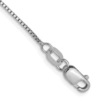 Load image into Gallery viewer, 14K White Gold .7mm Box with Lobster Clasp Chain Anklet
