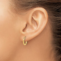 Load image into Gallery viewer, 14K 2x12mm Polished Hoop Earrings
