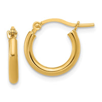 Load image into Gallery viewer, 14K 2x12mm Polished Hoop Earrings
