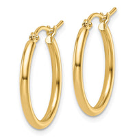 Load image into Gallery viewer, 14K 2x20mm Polished Hoop Earrings
