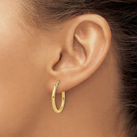Load image into Gallery viewer, 14K 2x20mm Polished Hoop Earrings
