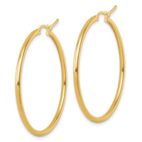 Load image into Gallery viewer, 14K 2x40mm Polished Hoop Earrings
