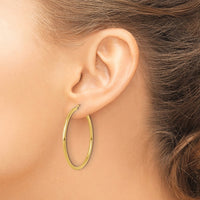 Load image into Gallery viewer, 14K 2x40mm Polished Hoop Earrings
