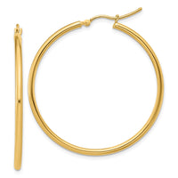 Load image into Gallery viewer, 14K 2x40mm Polished Hoop Earrings

