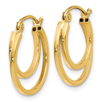 Load image into Gallery viewer, 14K Polished Hinged Hoop Earrings
