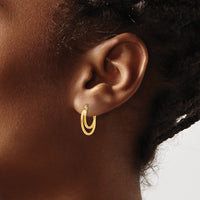 Load image into Gallery viewer, 14K Polished Hinged Hoop Earrings

