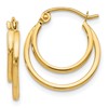 14K Polished Hinged Hoop Earrings
