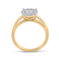 Load image into Gallery viewer, 14kt Yellow Gold Princess Diamond Bridal Wedding Engagement Ring 1/2 Cttw

