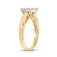 Load image into Gallery viewer, 14kt Yellow Gold Princess Diamond Bridal Wedding Engagement Ring 1/2 Cttw
