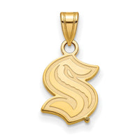 Load image into Gallery viewer, 10k Gold NHL LogoArt Seattle Kraken Small Pendant
