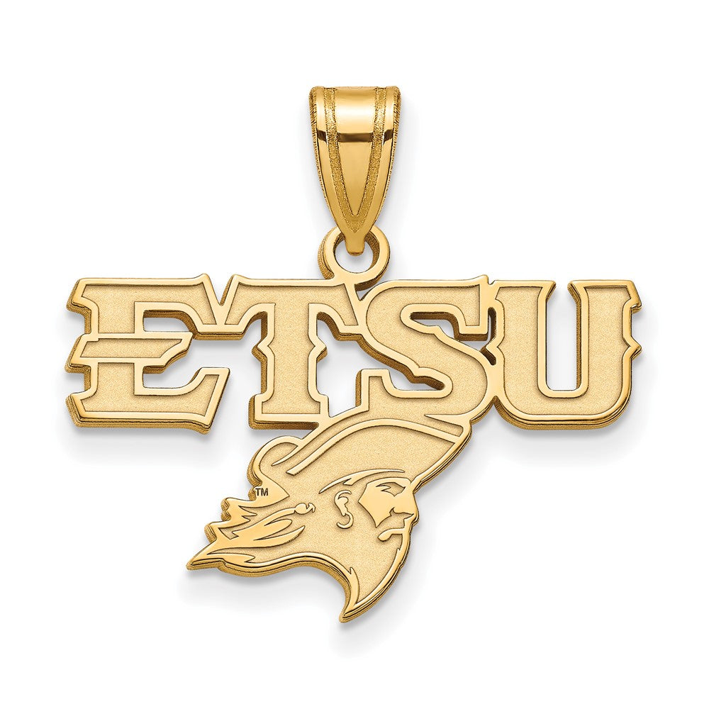 14K Gold LogoArt East Tennessee State U. Medium Pendant