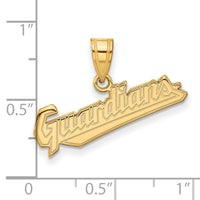 Load image into Gallery viewer, 10k Gold MLB LogoArt Cleveland Guardians Medium Pendant
