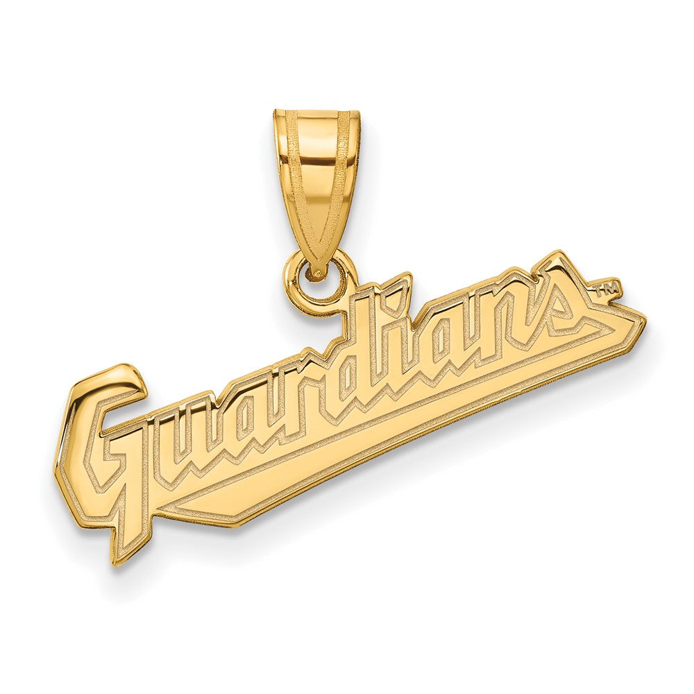 14k Gold MLB LogoArt Cleveland Guardians Medium Pendant