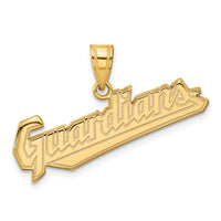 Load image into Gallery viewer, 14k Gold MLB LogoArt Cleveland Guardians Large Pendant
