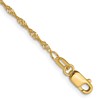 14K 1.3mm Singapore Chain Anklet