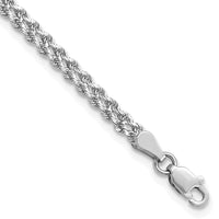 Load image into Gallery viewer, 14K White Gold 3.0mm Wide Diamond-Cut Double Rope Chain
