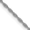 10K White Gold 1.2 mm Loose Rope Chain