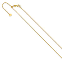 Load image into Gallery viewer, 10K Adjustable .9mm Box Chain
