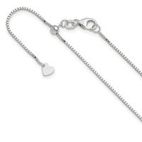 Load image into Gallery viewer, 10K White Gold Adjustable .9mm Box Chain
