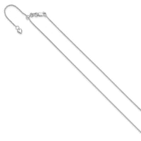 Load image into Gallery viewer, 10K White Gold Adjustable 1mm Wheat Chain
