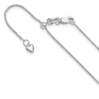 Load image into Gallery viewer, 10K White Gold Adjustable 1mm Wheat Chain
