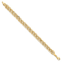 Load image into Gallery viewer, 10K Yellow Gold Triple Fancy Link Bracelet
