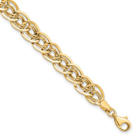Load image into Gallery viewer, 10K Yellow Gold Triple Fancy Link Bracelet
