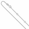 10k White Gold 1.2mm Flat Cable 1in+1in Adjustable Chain