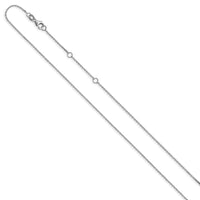 Load image into Gallery viewer, 10k White Gold 1.05mm D/C Cable 1in+1in Adjustable Chain
