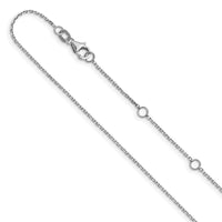 Load image into Gallery viewer, 10k White Gold 1.05mm D/C Cable 1in+1in Adjustable Chain
