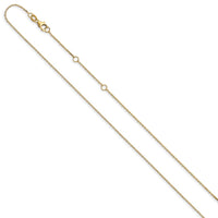 Load image into Gallery viewer, 10k Yellow Gold 1.05mm D/C Cable 2in+2in Adjustable Chain

