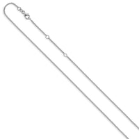 Load image into Gallery viewer, 10k White Gold 1.4mm Round Cable 1in+1in Adjustable Chain
