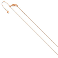 Load image into Gallery viewer, 10K Rose Gold Adjustable .55mm Baby Box Chain

