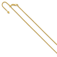 Load image into Gallery viewer, 10k Adjustable 1.6mm Semi Solid Spiga Chain
