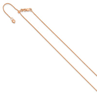 Load image into Gallery viewer, 10k Rose Gold Adjustable 1mm Wheat Chain
