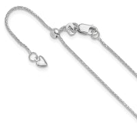 Load image into Gallery viewer, 10k White Gold Adjustable 1mm D/C Wheat Chain

