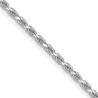 Load image into Gallery viewer, 10k White Gold 2mm Diamond-Cut Rope Chain
