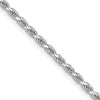 10k White Gold 2mm Diamond-Cut Rope Chain