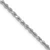 10k White Gold 2.25mm Diamond-Cut Rope Chain