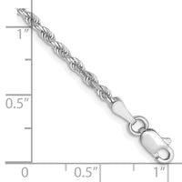 Load image into Gallery viewer, 10k White Gold 2.5mm Diamond-Cut Rope Chain
