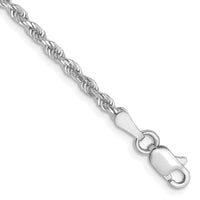 Load image into Gallery viewer, 10k White Gold 2.5mm Diamond-Cut Rope Chain
