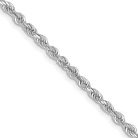 Load image into Gallery viewer, 10k White Gold 2.5mm Diamond-Cut Rope Chain
