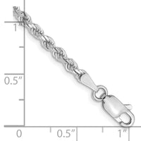 Load image into Gallery viewer, 10k White Gold 2.75mm Diamond-Cut Rope Chain
