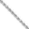 10k White Gold 2.75mm Diamond-Cut Rope Chain