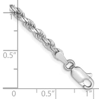 Load image into Gallery viewer, 10k White Gold 3mm Diamond-Cut Rope Chain
