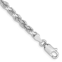 Load image into Gallery viewer, 10k White Gold 3.5mm Diamond-Cut Rope Chain
